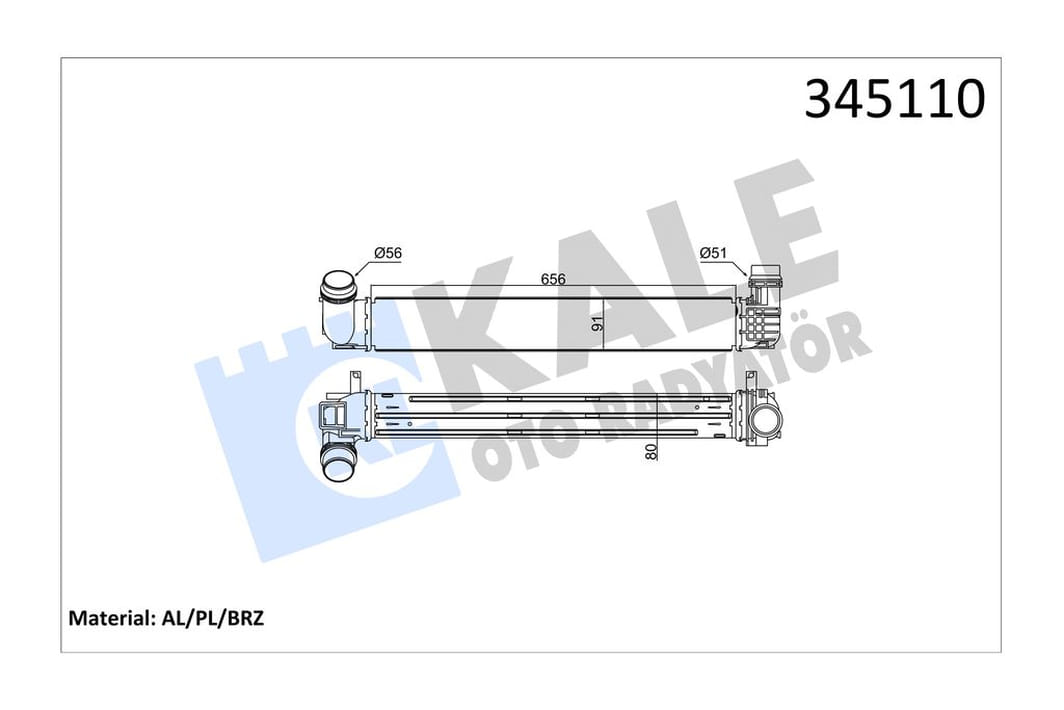 Радиатор интеркулера Renault Scenic III/ Megane III 1.5 dCi 08-
